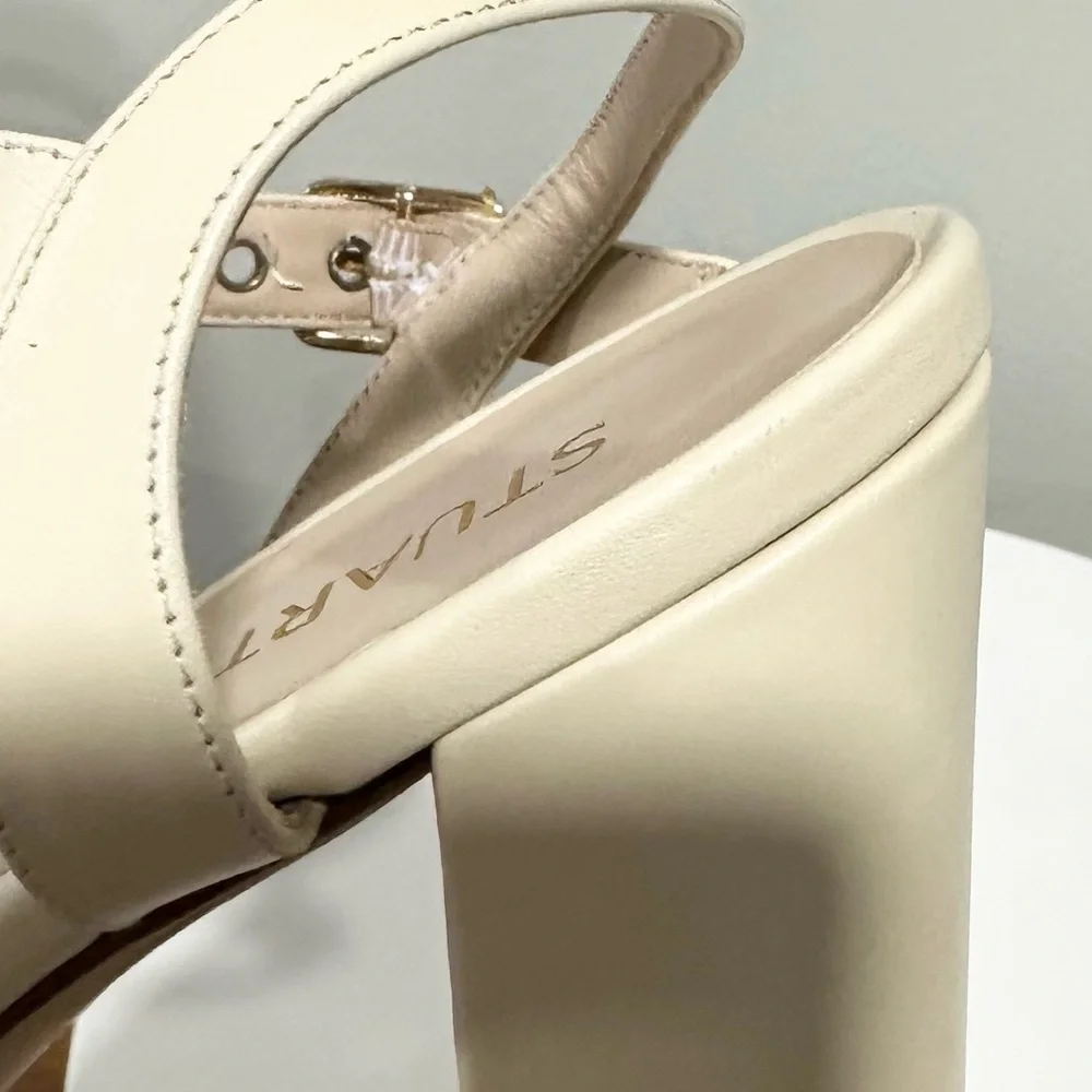🌹STUART WEITZMAN🌹 Ryder Ankle-Buckle Platform Sandals Size: 10